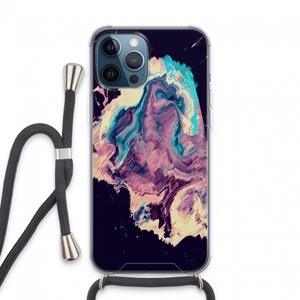 CaseCompany Cosmic Silence: iPhone 13 Pro Max Transparant Hoesje met koord