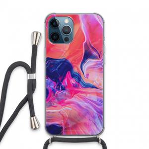 CaseCompany Earth And Ocean: iPhone 13 Pro Max Transparant Hoesje met koord