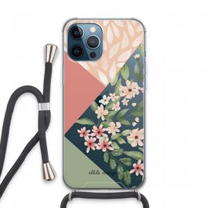 CaseCompany Sweet heaven geometrics: iPhone 13 Pro Max Transparant Hoesje met koord