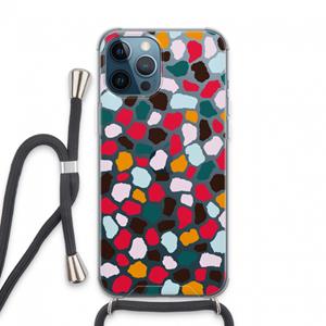 CaseCompany Colored Giraffe: iPhone 13 Pro Max Transparant Hoesje met koord