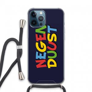 CaseCompany 90's One: iPhone 13 Pro Max Transparant Hoesje met koord