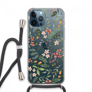 CaseCompany Sweet little flowers: iPhone 13 Pro Max Transparant Hoesje met koord
