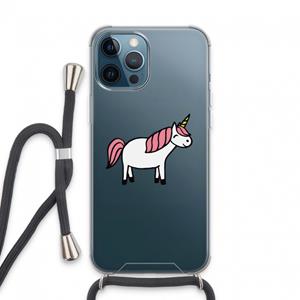 CaseCompany Eenhoorn: iPhone 13 Pro Max Transparant Hoesje met koord