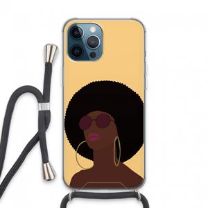 CaseCompany Golden hour: iPhone 13 Pro Max Transparant Hoesje met koord