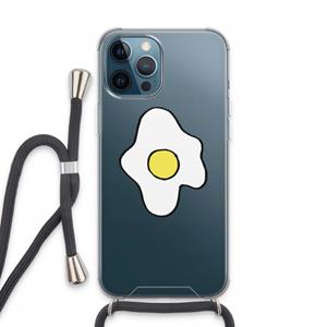 CaseCompany Spiegelei: iPhone 13 Pro Max Transparant Hoesje met koord