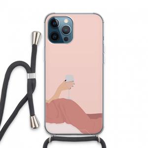 CaseCompany Wine: iPhone 13 Pro Max Transparant Hoesje met koord