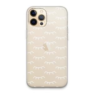 CaseCompany Wimpers: iPhone 13 Pro Max Transparant Hoesje