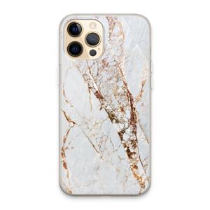 CaseCompany Goud marmer: iPhone 13 Pro Max Transparant Hoesje