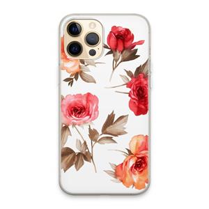 CaseCompany Roosjes: iPhone 13 Pro Max Transparant Hoesje