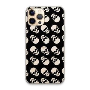 CaseCompany Musketon Skulls: iPhone 13 Pro Max Transparant Hoesje