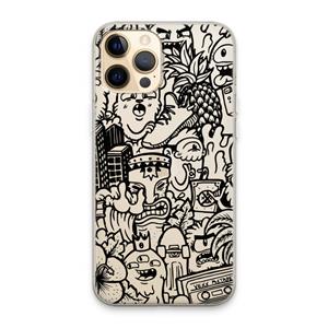 CaseCompany Vexx Black Mixtape: iPhone 13 Pro Max Transparant Hoesje