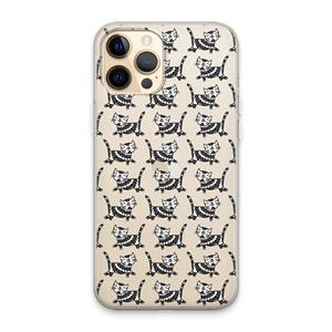 CaseCompany Zwarte poes: iPhone 13 Pro Max Transparant Hoesje