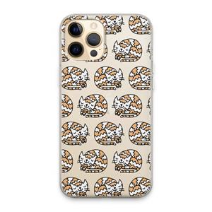 CaseCompany Slapende poes: iPhone 13 Pro Max Transparant Hoesje