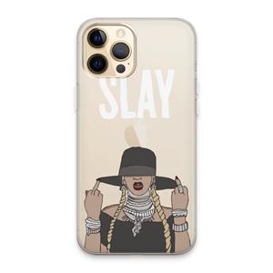 CaseCompany Slay All Day: iPhone 13 Pro Max Transparant Hoesje