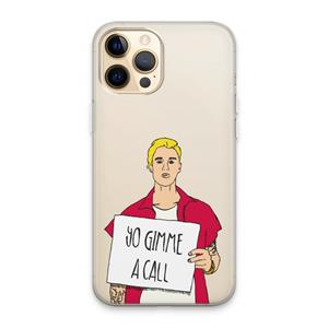 CaseCompany Gimme a call: iPhone 13 Pro Max Transparant Hoesje