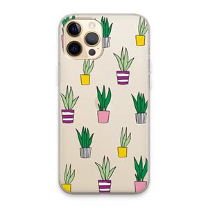 CaseCompany Sanseveria: iPhone 13 Pro Max Transparant Hoesje