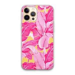 CaseCompany Pink Banana: iPhone 13 Pro Max Transparant Hoesje