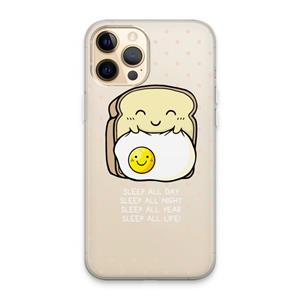 CaseCompany Sleep All Day: iPhone 13 Pro Max Transparant Hoesje