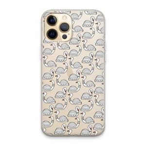 CaseCompany Zwanen: iPhone 13 Pro Max Transparant Hoesje