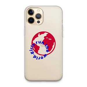 CaseCompany Run The World: iPhone 13 Pro Max Transparant Hoesje