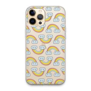 CaseCompany Regenboog: iPhone 13 Pro Max Transparant Hoesje