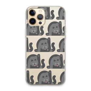 CaseCompany Cats: iPhone 13 Pro Max Transparant Hoesje