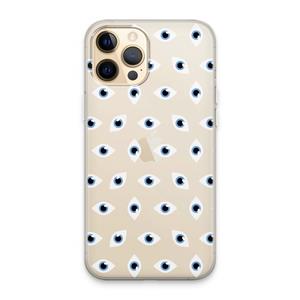 CaseCompany Eyes pattern: iPhone 13 Pro Max Transparant Hoesje