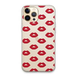 CaseCompany Lips: iPhone 13 Pro Max Transparant Hoesje