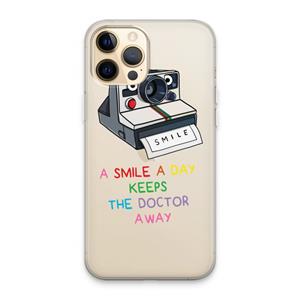CaseCompany Smile: iPhone 13 Pro Max Transparant Hoesje