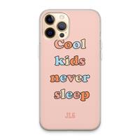 CaseCompany Cool Kids Never Sleep: iPhone 13 Pro Max Transparant Hoesje