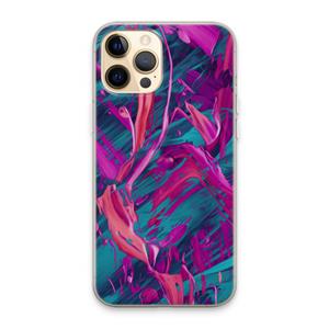 CaseCompany Pink Clouds: iPhone 13 Pro Max Transparant Hoesje