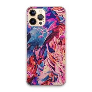 CaseCompany Pink Orchard: iPhone 13 Pro Max Transparant Hoesje