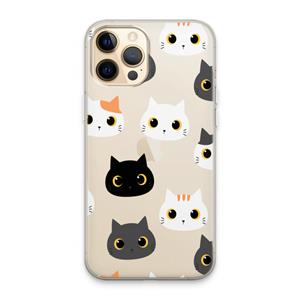 CaseCompany Katten: iPhone 13 Pro Max Transparant Hoesje