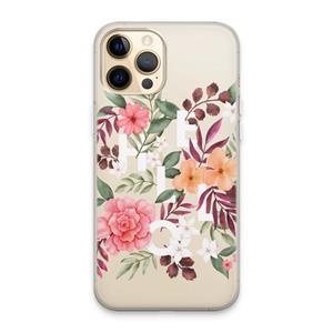 CaseCompany Hello in flowers: iPhone 13 Pro Max Transparant Hoesje