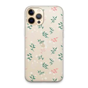 CaseCompany Small white flowers: iPhone 13 Pro Max Transparant Hoesje