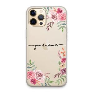 CaseCompany Rozen: iPhone 13 Pro Max Transparant Hoesje