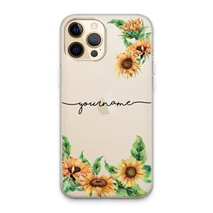 CaseCompany Zonnebloemen: iPhone 13 Pro Max Transparant Hoesje