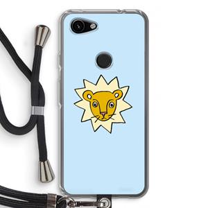 CaseCompany Kleine leeuw: Pixel 3a Transparant Hoesje met koord