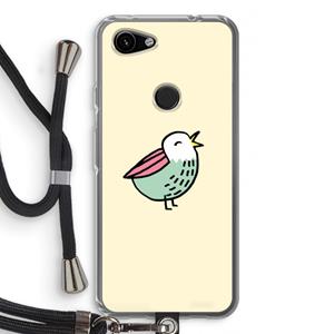 CaseCompany Birdy: Pixel 3a Transparant Hoesje met koord