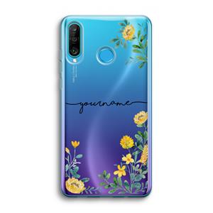 CaseCompany Gele bloemen: Huawei P30 Lite Transparant Hoesje