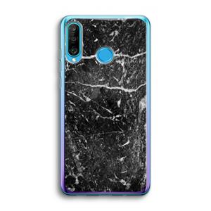 CaseCompany Zwart marmer: Huawei P30 Lite Transparant Hoesje