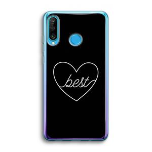 CaseCompany Best heart black: Huawei P30 Lite Transparant Hoesje