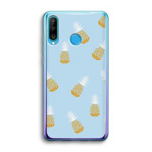 CaseCompany Ananasjes: Huawei P30 Lite Transparant Hoesje