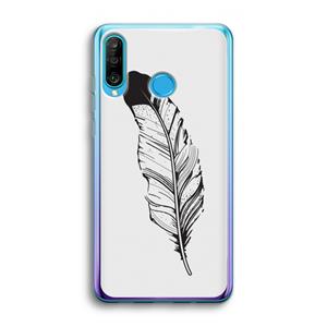CaseCompany Pluim: Huawei P30 Lite Transparant Hoesje
