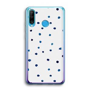 CaseCompany Blauwe stippen: Huawei P30 Lite Transparant Hoesje