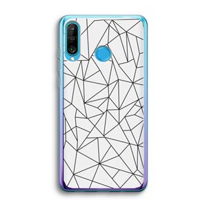 CaseCompany Geometrische lijnen zwart: Huawei P30 Lite Transparant Hoesje