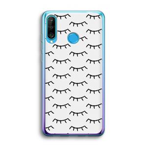 CaseCompany Wimpers: Huawei P30 Lite Transparant Hoesje