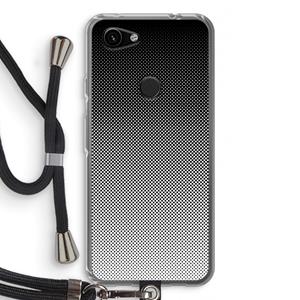 CaseCompany Musketon Halftone: Pixel 3a Transparant Hoesje met koord