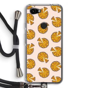 CaseCompany You Had Me At Pizza: Pixel 3a Transparant Hoesje met koord