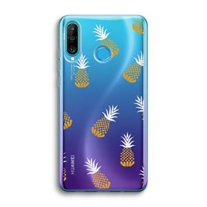 CaseCompany Ananasjes: Huawei P30 Lite Transparant Hoesje